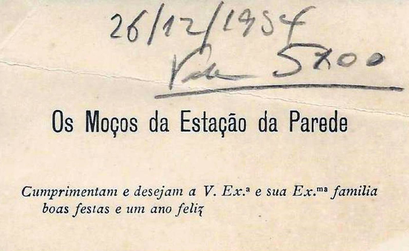 1954 : Moços da Estação da Parede
